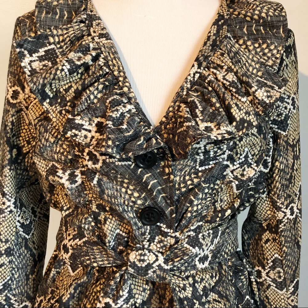 Bamboo Traders Reptile Python Snake Print Jacket, size Large - Picture 4 of 8